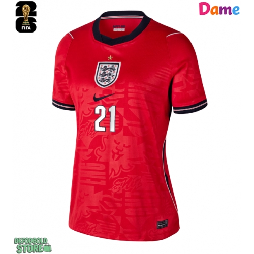England Eberechi Eze #21 Replika Udebanetrøje Dame VM 2026 Kortærmet
